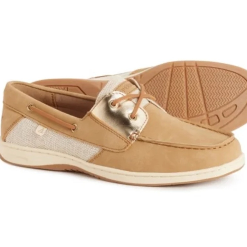 Sperry Whalefish Boat Shoe Gold Tan